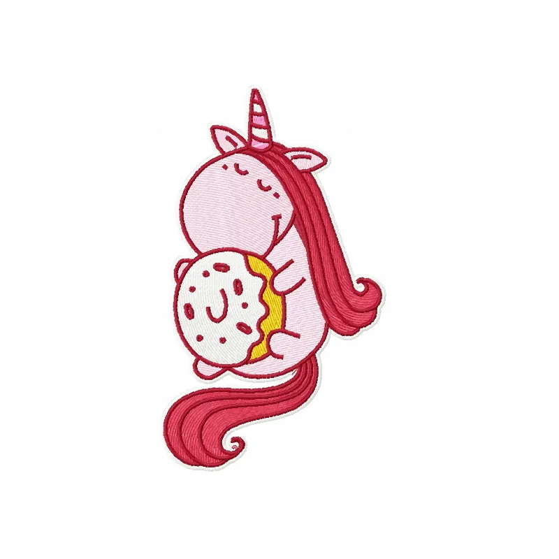 Sleeping unicorn embroidery design showcasing a whimsical unicorn motif, ideal for baby onesies and pillows.