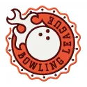 Bowling league 3 embroidery design featuring dynamic bowling motifs, ideal for apparel and accessories.