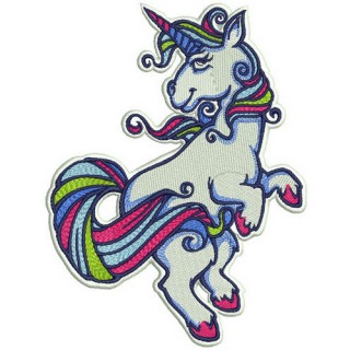 Unicorn with pink hooves embroidery design - Embroidery Design