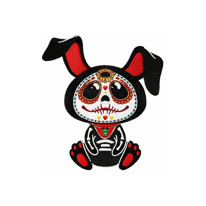 Skeleton bunny embroidery design - Embroidery Design