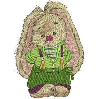 Bunny Mi the gardener embroidery design - Embroidery Design