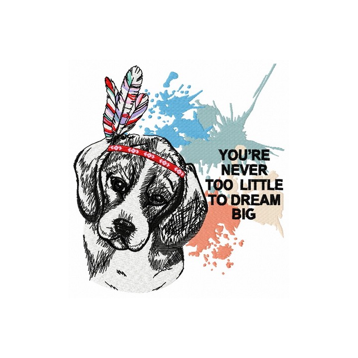 Beagle embroidery design - Embroidery Design