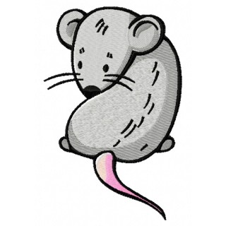 Sad little mouse embroidery design - Embroidery Design