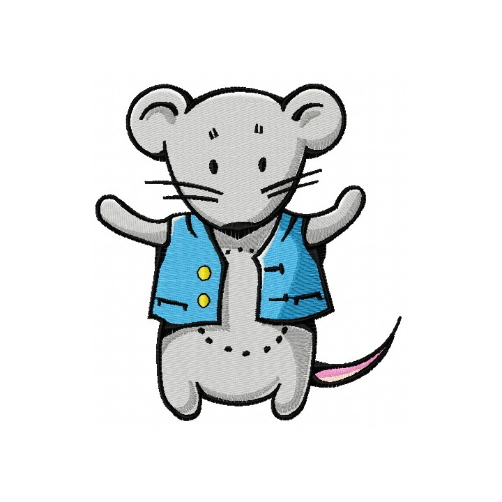 Cute little mouse embroidery design - Embroidery Design