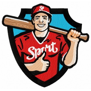Baseball player 17 embroidery design - Embroidery Design
