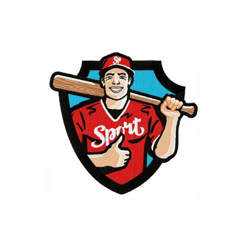 Baseball player 17 embroidery design showcasing a dynamic player ready to hit, perfect for sports-themed projects.