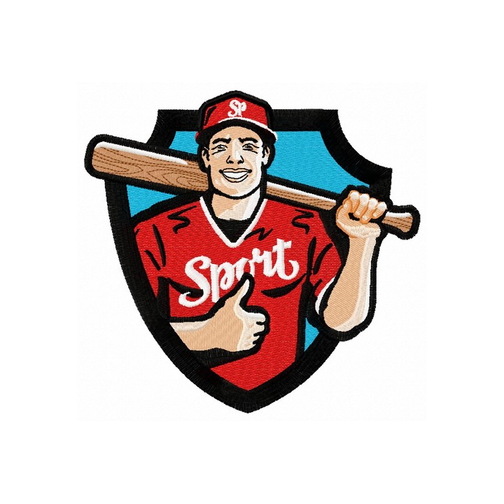 Baseball player 17 embroidery design - Embroidery Design