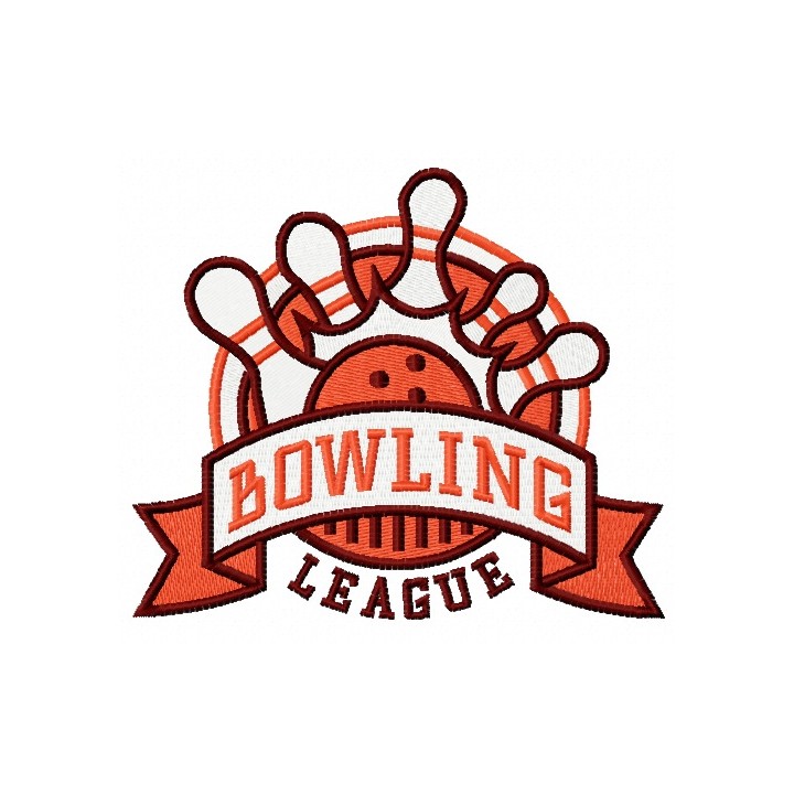 Bowling league embroidery design - Embroidery Design