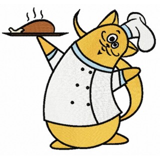 Cat chef 7 embroidery design - Embroidery Design