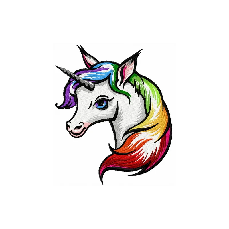 Unicorn Wishes embroidery design featuring a whimsical unicorn motif, perfect for stitching on t-shirts and totes.