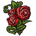 Bouquet of roses embroidery design showcasing intricate floral details, perfect for embellishing various fabric items.