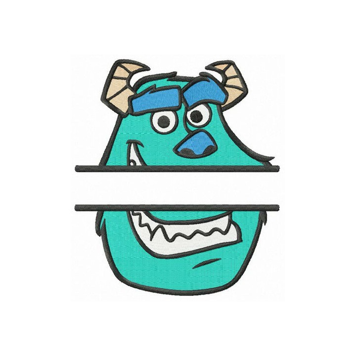 Sulley monogram embroidery design - Embroidery Design