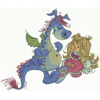 My friend dragon embroidery design - Embroidery Design