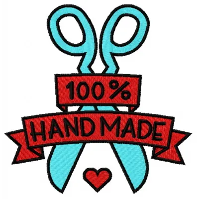 Preview of a 100% handmade embroidery design featuring intricate stitching patterns for crafts.