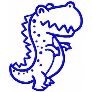 Blue t-rex embroidery design - Embroidery Design