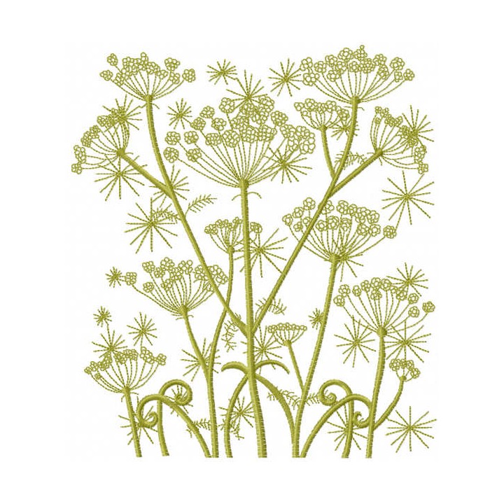 Green field embroidery design - Embroidery Design