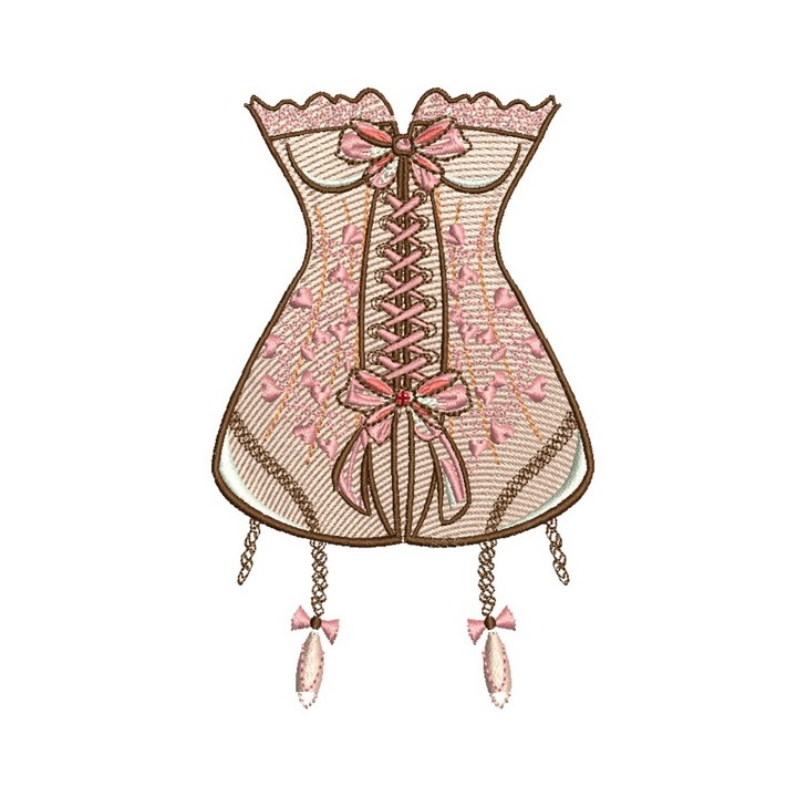 Corset embroidery design - Embroidery Design