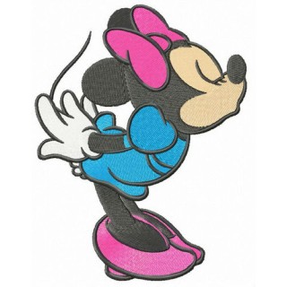 Minnie's first kiss embroidery design - Embroidery Design