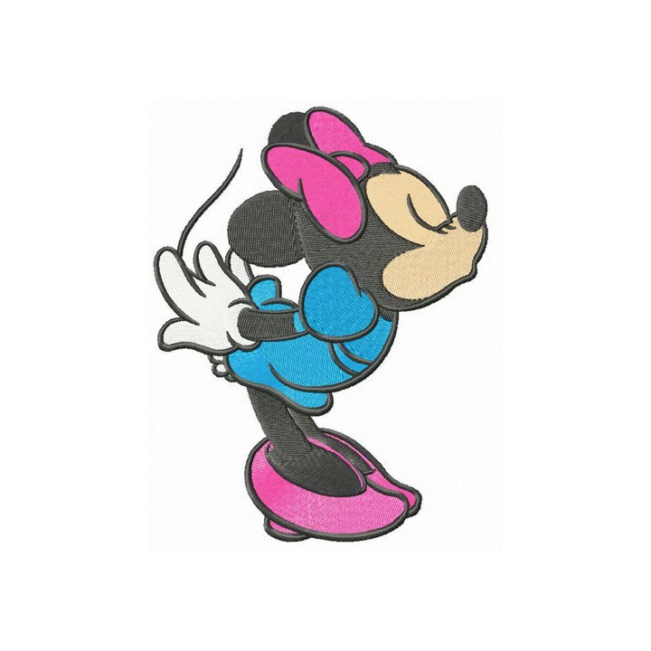 Minnie's first kiss embroidery design - Embroidery Design