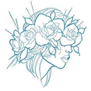 Summer mood one color embroidery design - Embroidery Design