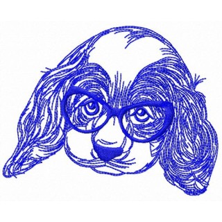 Smart puppy embroidery design - Embroidery Design