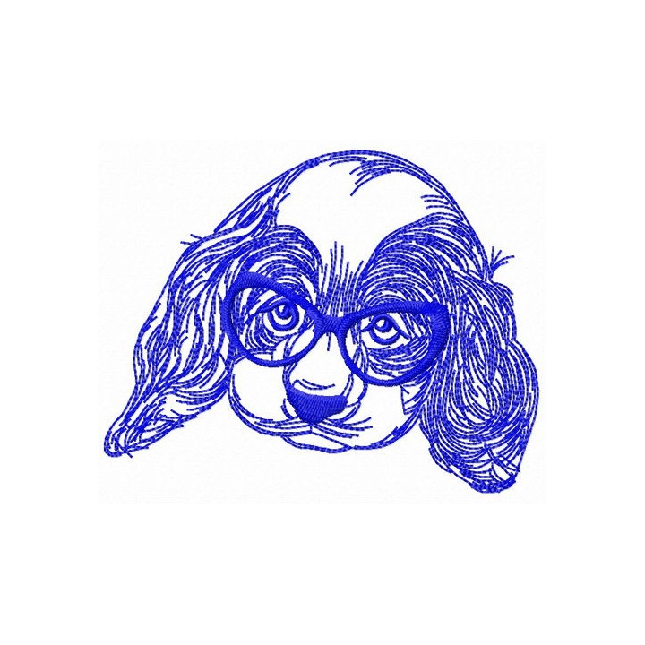 Smart puppy embroidery design - Embroidery Design