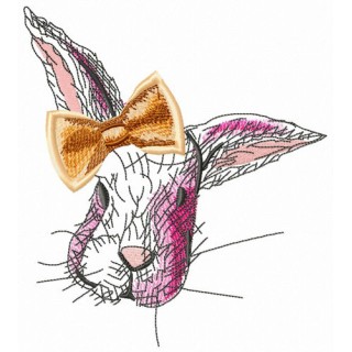 Funny bunny embroidery design - Embroidery Design