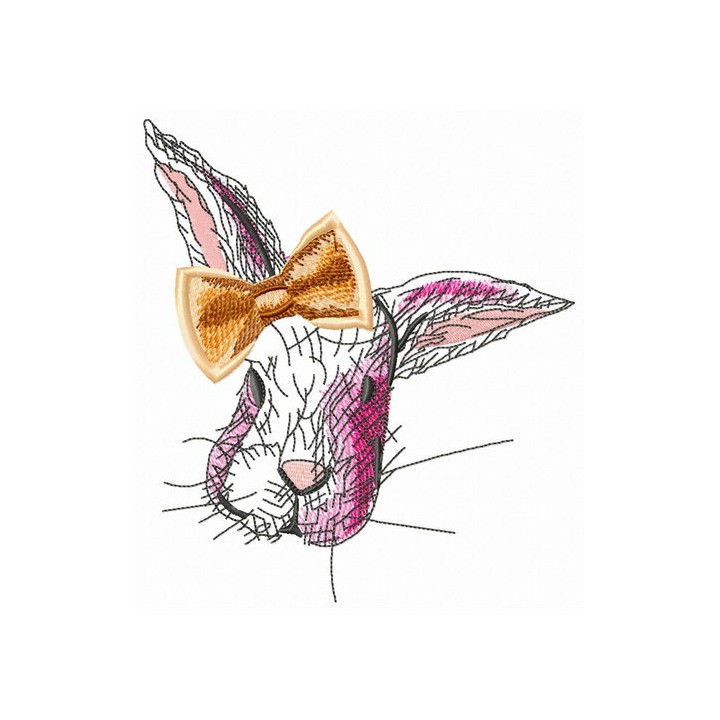 Funny bunny embroidery design - Embroidery Design