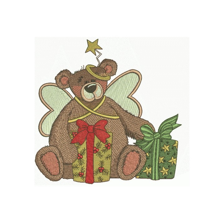 Teddy bear fairy 6 embroidery design - Embroidery Design