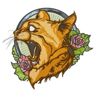 Big cat embroidery design - Embroidery Design