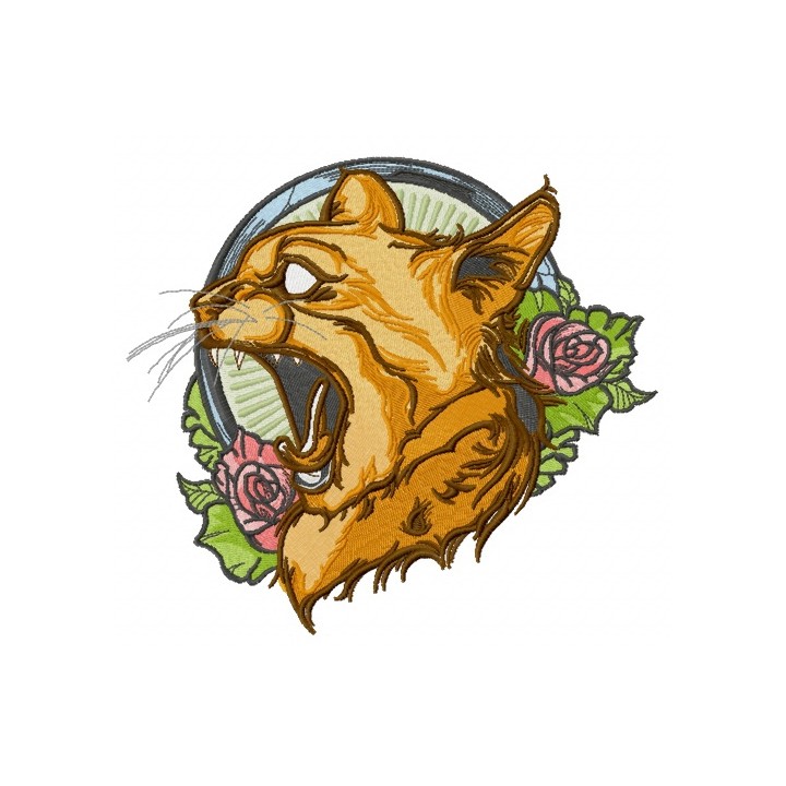Big cat embroidery design - Embroidery Design