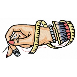 Seamstress hand embroidery design - Embroidery Design