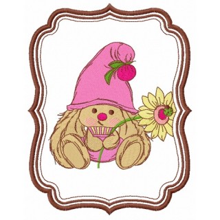 Bunny Mi gnome embroidery design - Embroidery Design