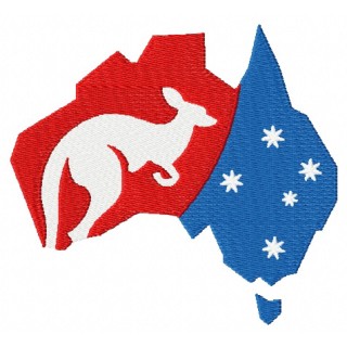 Australian kangaroo embroidery design - Embroidery Design