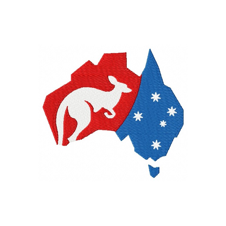 Australian kangaroo embroidery design - Embroidery Design