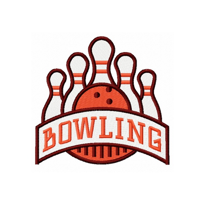 Bowling embroidery design - Embroidery Design