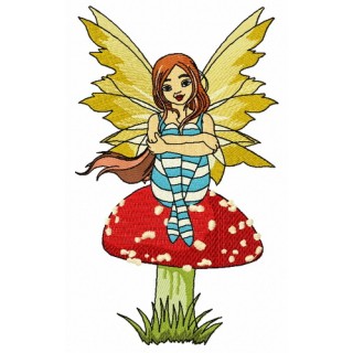 Sad fairy embroidery design - Embroidery Design