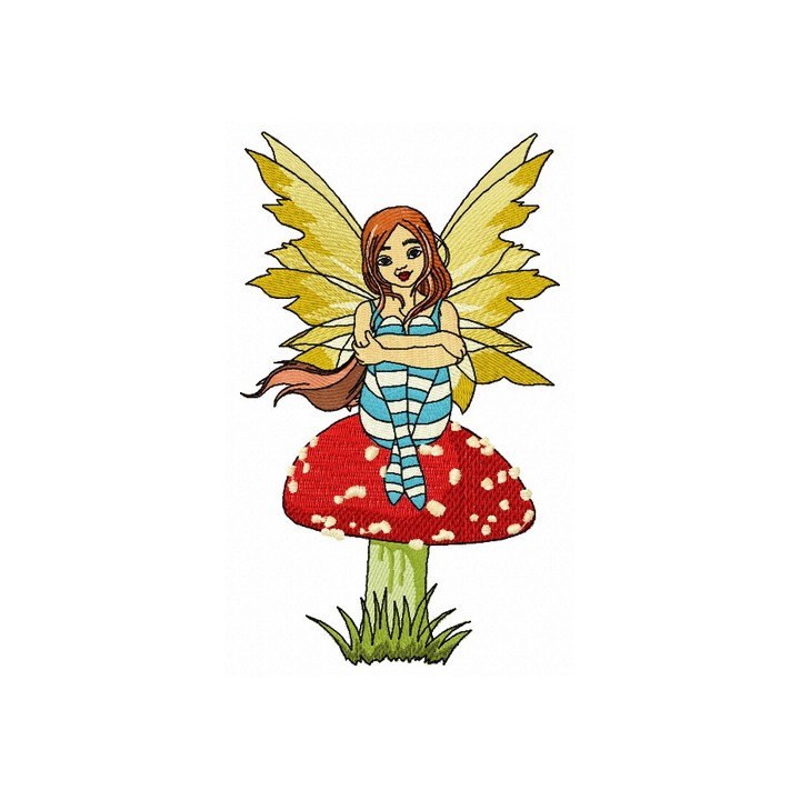 Sad fairy embroidery design - Embroidery Design