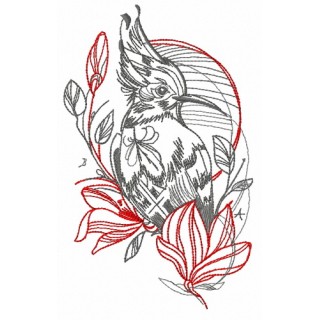 Hoopoe embroidery design - Embroidery Design
