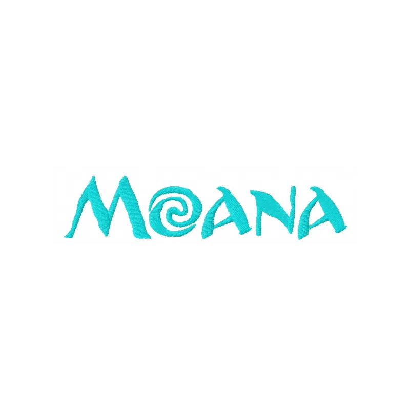 Moana logo embroidery design preview showcasing intricate details for stitching on apparel and accessories.