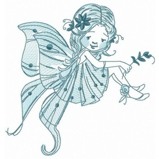 Pretty fairy embroidery design - Embroidery Design