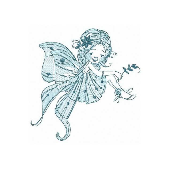 Pretty fairy embroidery design - Embroidery Design