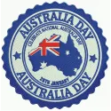 Australia Day embroidery design featuring Australian symbols, perfect for stitching on t-shirts and tote bags.