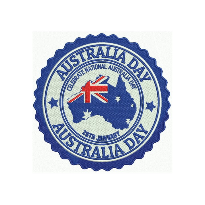 Australia Day embroidery design - Embroidery Design
