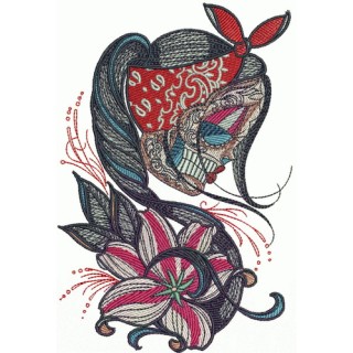 Wild lily Beauty and Mystery embroidery design - Embroidery Design