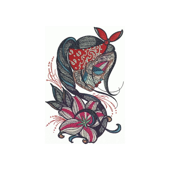 Wild lily Beauty and Mystery embroidery design - Embroidery Design