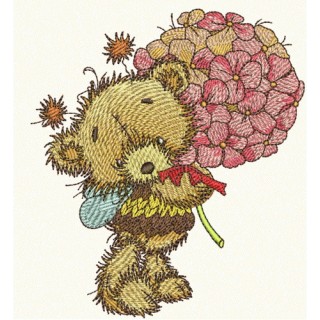 Teddy bear fairy embroidery design - Embroidery Design
