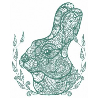 Mosaic bunny 3 embroidery design - Embroidery Design