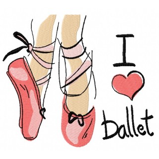 I love ballet embroidery design - Embroidery Design