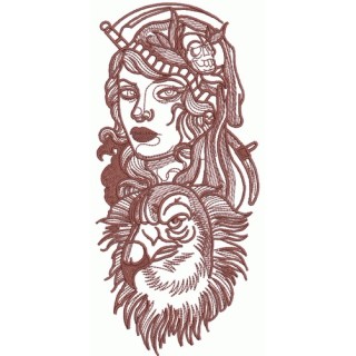 Harbinger of death embroidery design - Embroidery Design